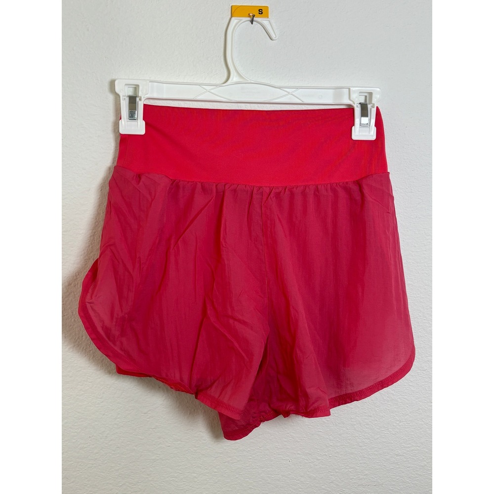 All in Motion Womens XS Pink Red 2-in-1 Running Shorts High Rise Athletic Gym